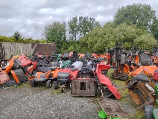 Used Lawn Mower Parts at Salvage Yard