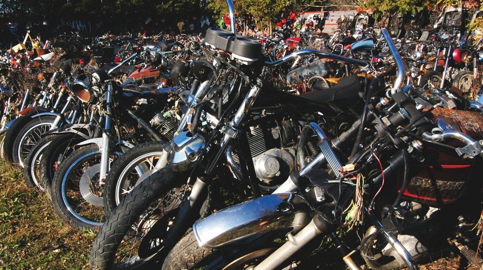 Motorcycle salvage yard