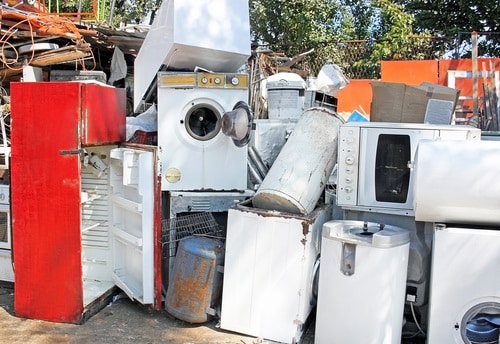 common types of home appliances at salvage yards